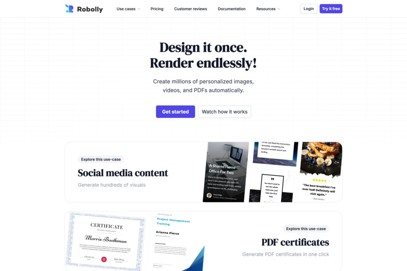Robolly Landing Page