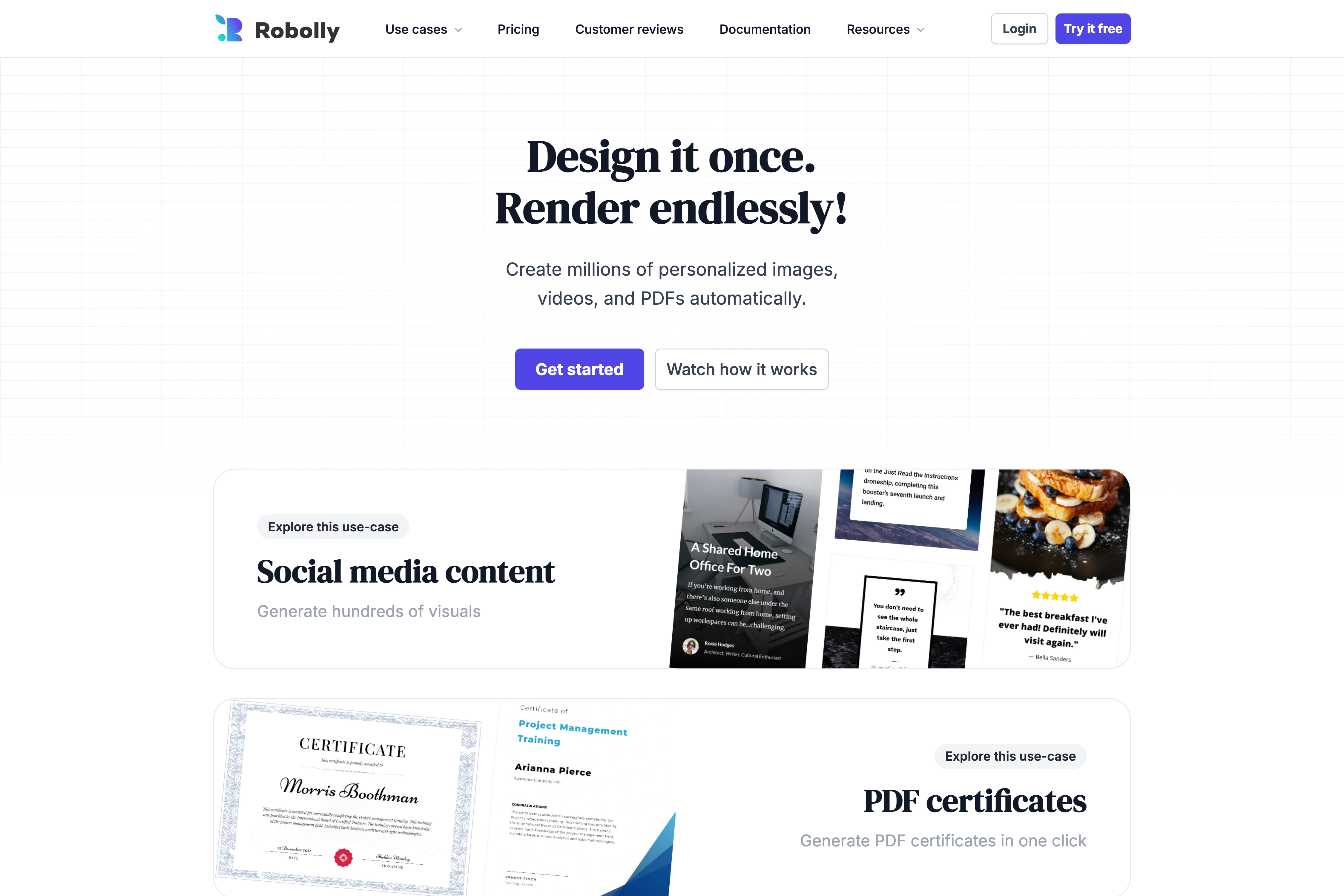Robolly Robolly homepage