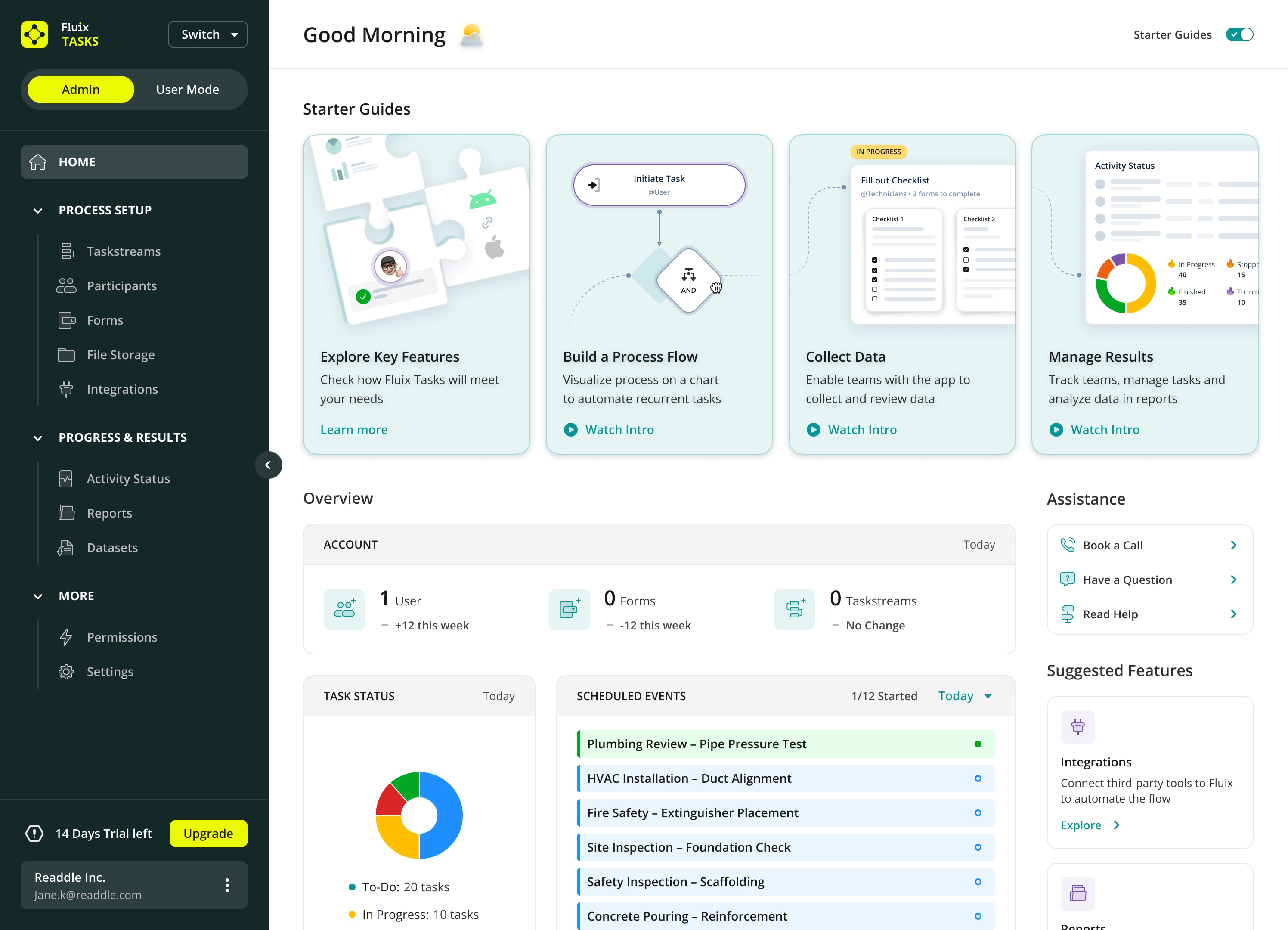 Fluix Home page