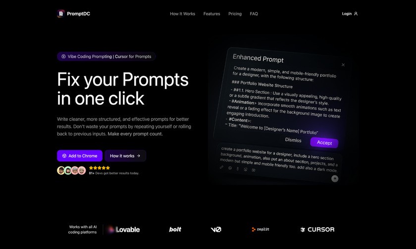 PromptDC Landing Page