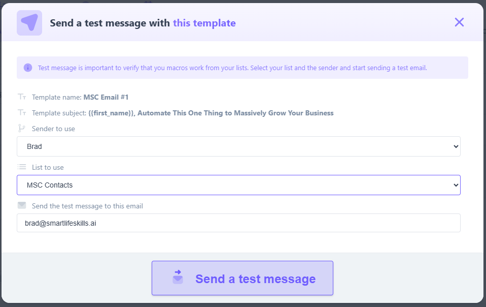 SMART TOOLS by smartlifeskills.ai Test Email Template