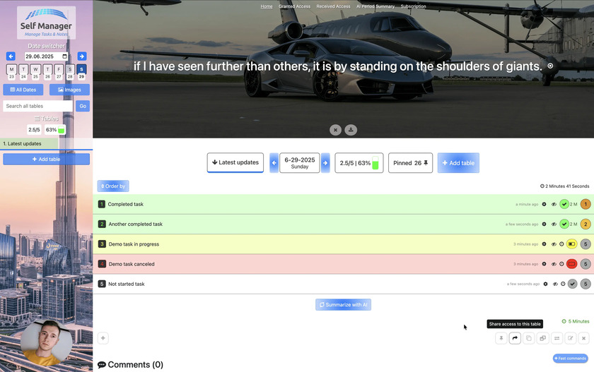 Self-Manager.net Landing Page
