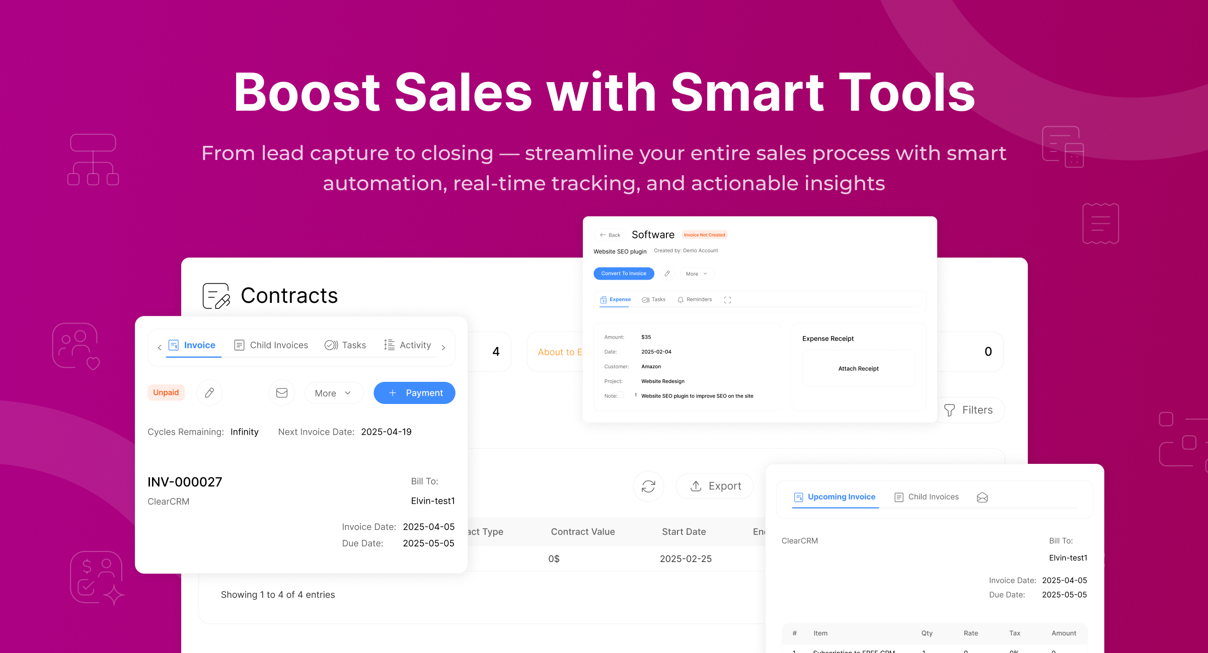 ClearCRM From Quote to Cash - Send Quotes, Invoices, and Get Paid—Fast, Simple, and Hassle-Free