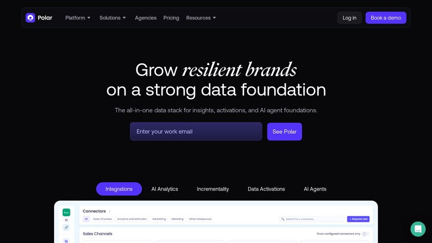 Polar Analytics Landing Page
