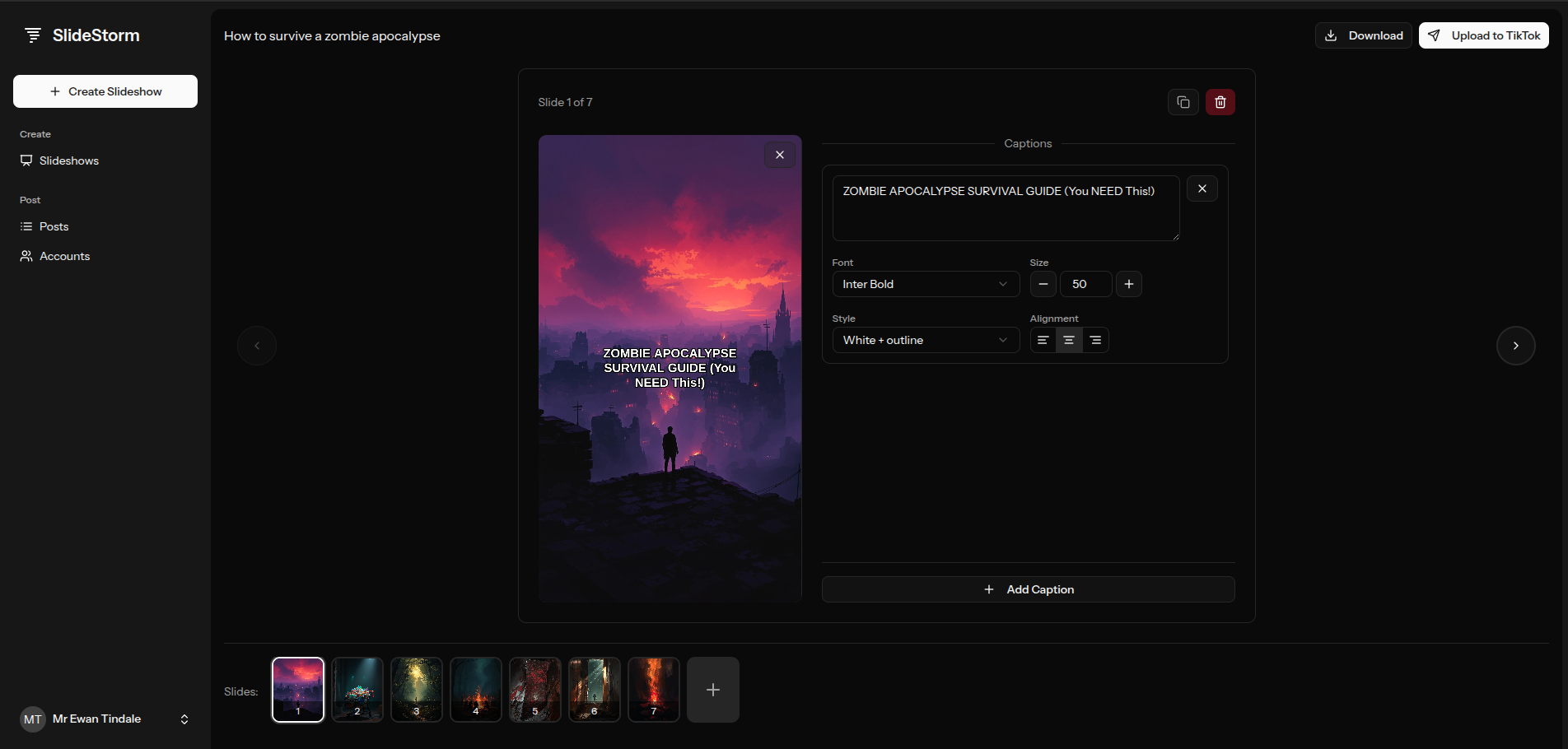 SlideStorm.ai Slideshow Editor