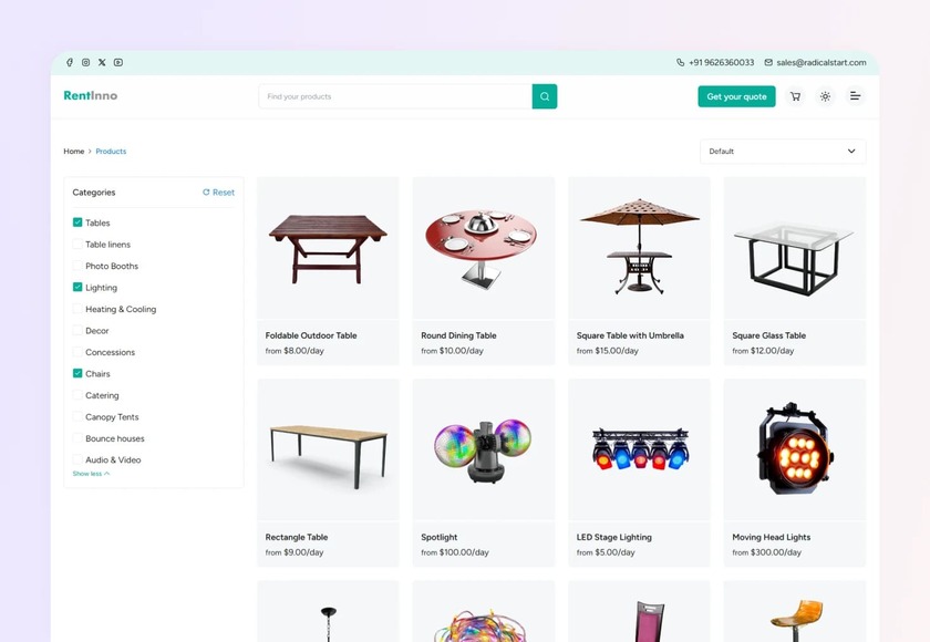 RentInno Landing Page