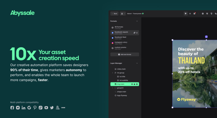 Abyssale Landing Page