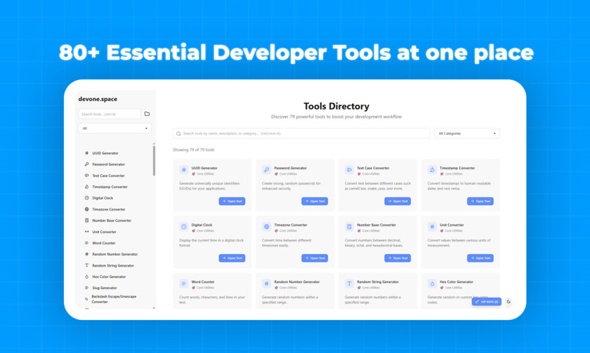 devone.space Landing Page