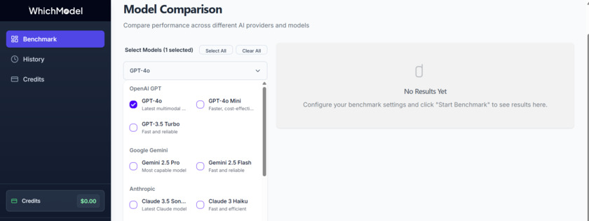WhichModel Landing Page