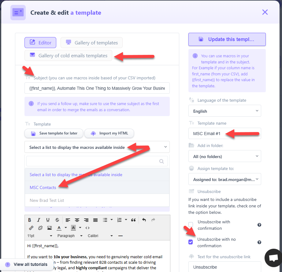 SMART TOOLS by smartlifeskills.ai Email Template Setup