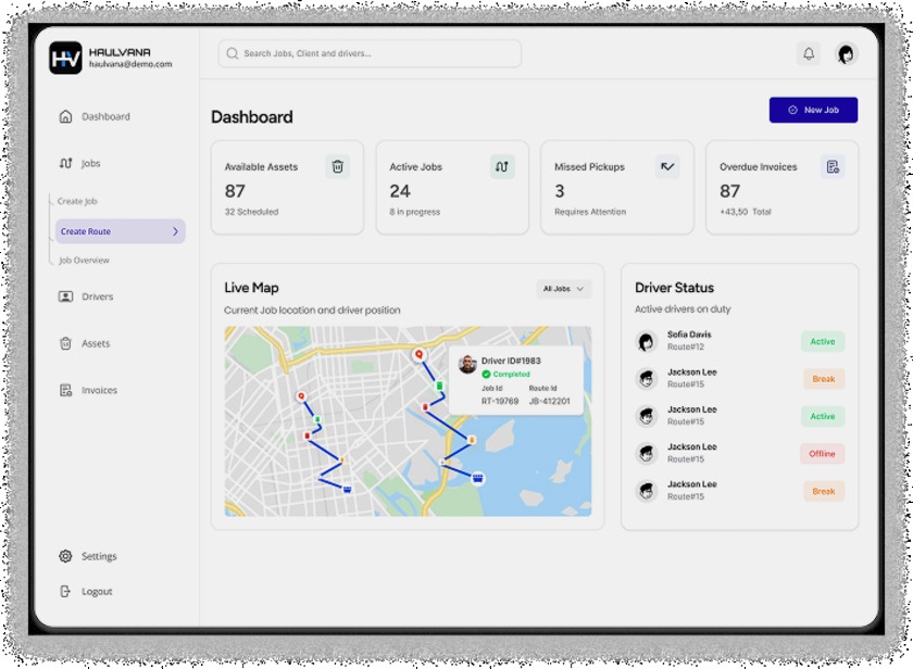 Haulvana Haulvana Dashboard