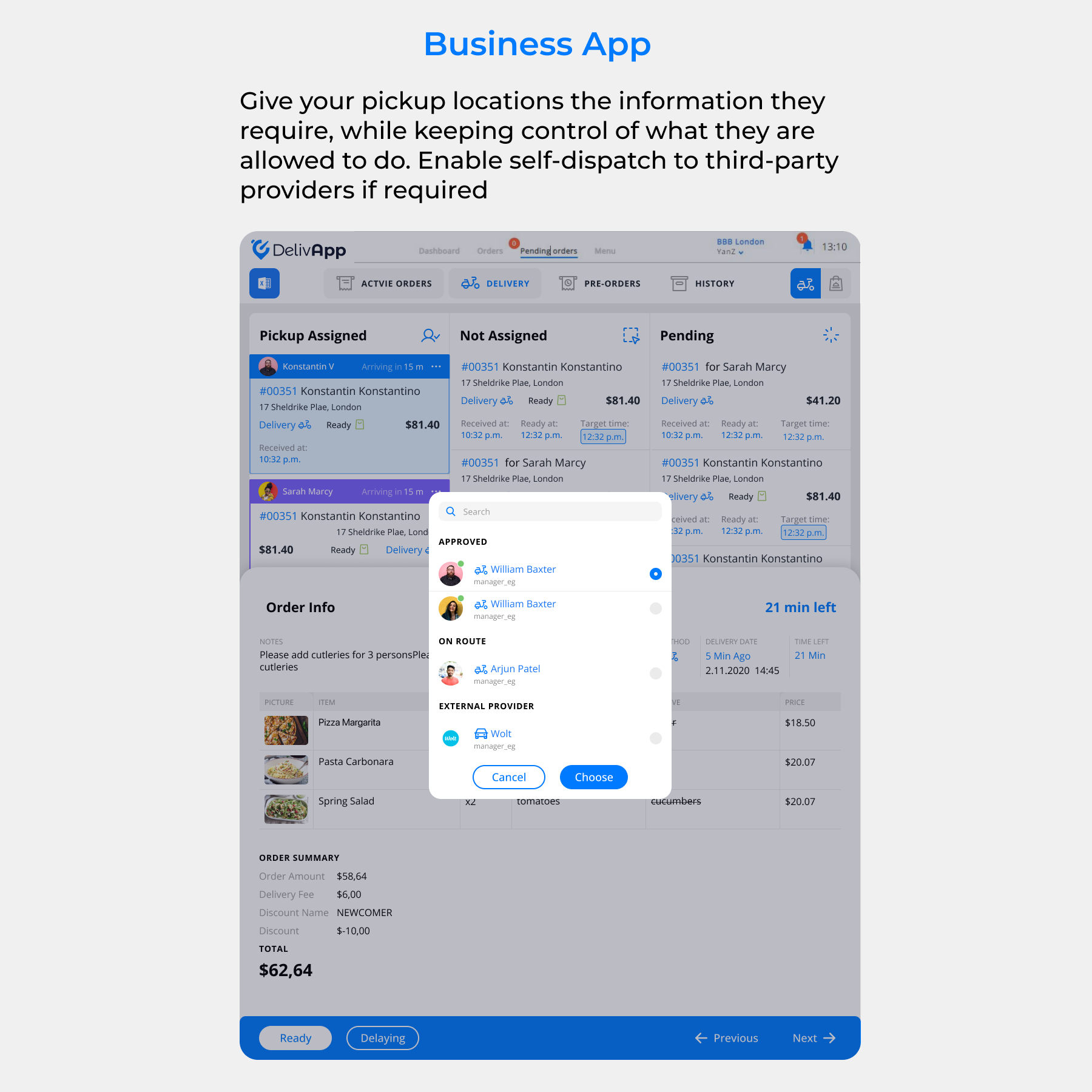 DelivApp Business App