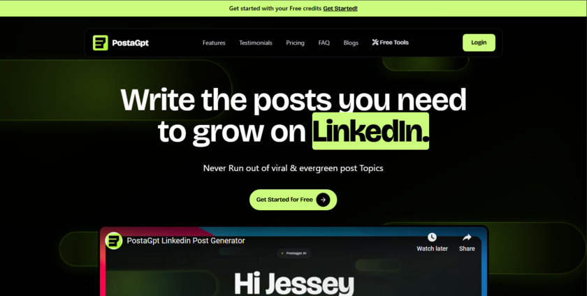 PostaGpt Landing Page
