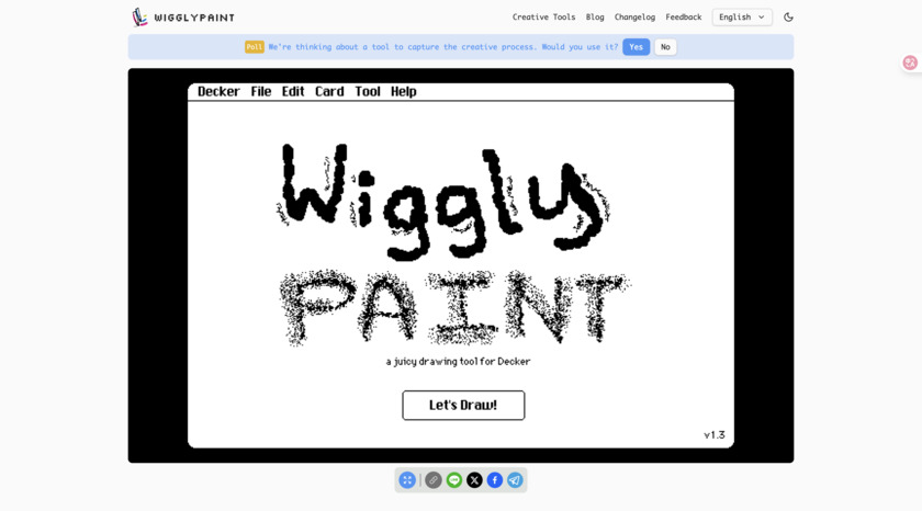 Wigglypaint.net Landing Page
