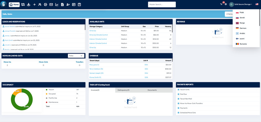 6Storage Landing Page