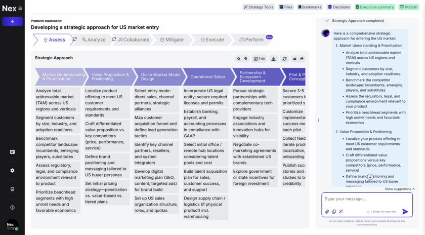 NexStrat AI Landing Page