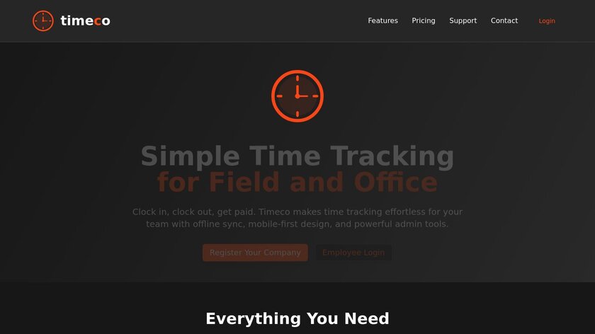 timeco Landing Page