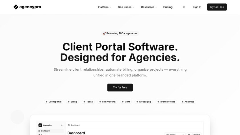 AgencyPro App Landing Page