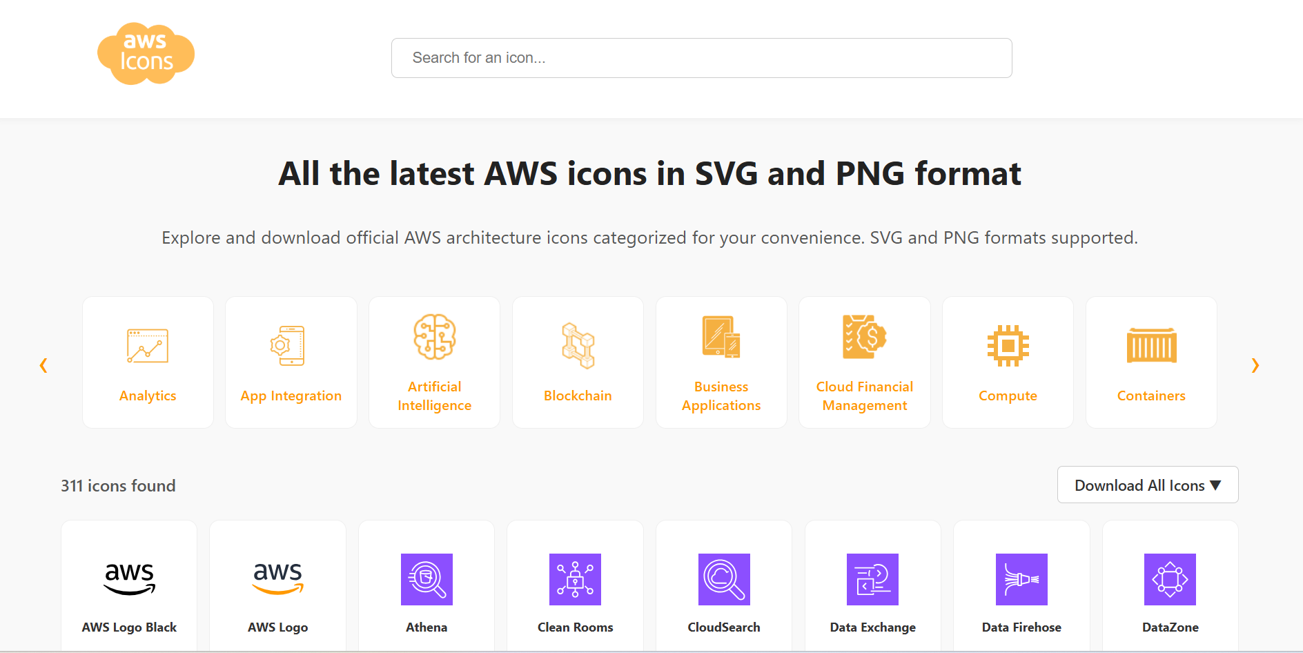 AWS Icon HomePage