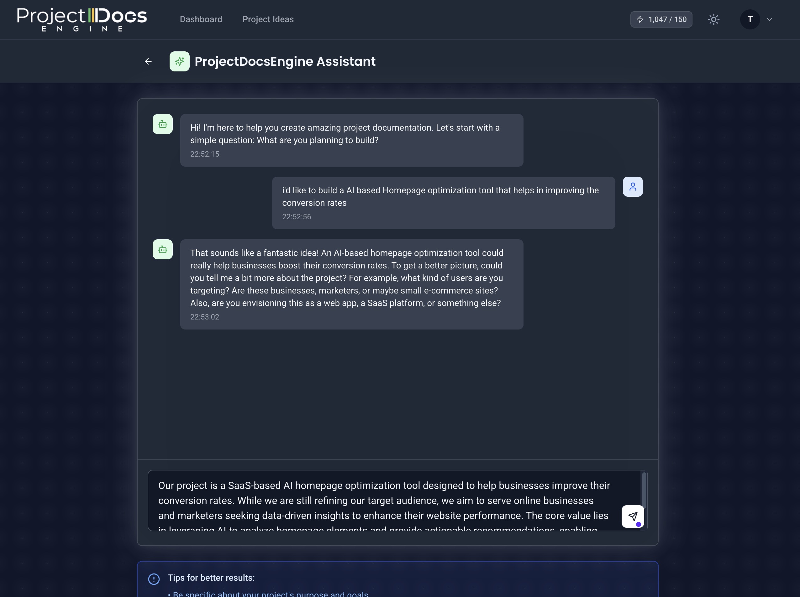 ProjectDocsEngine AI Assisted Project Documents