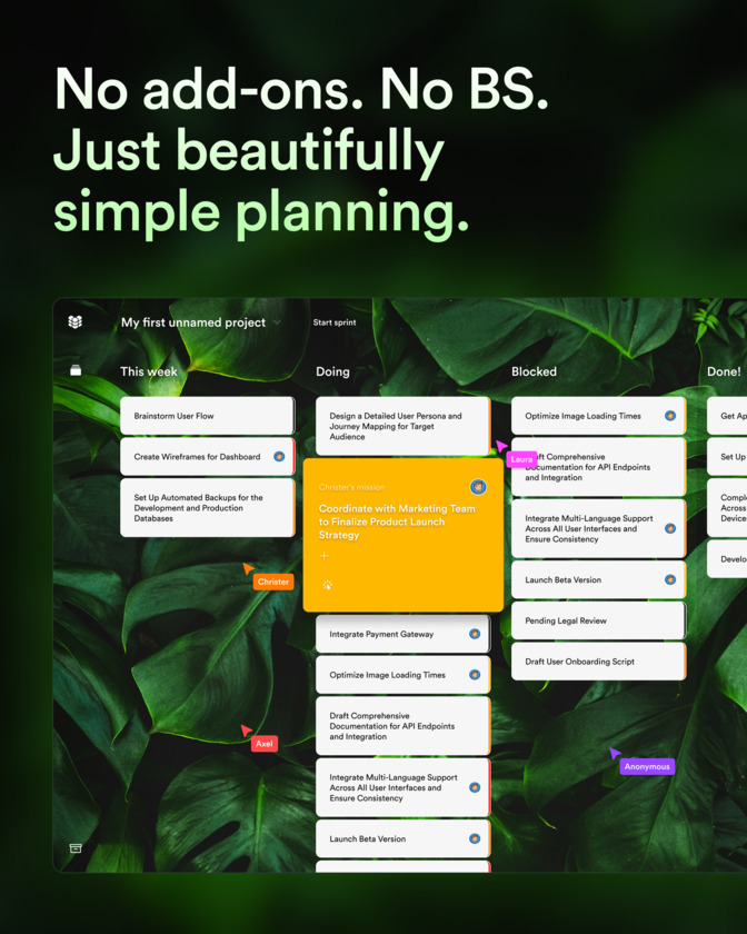 Kanbanq.app Simple planning. Real-time collaboration