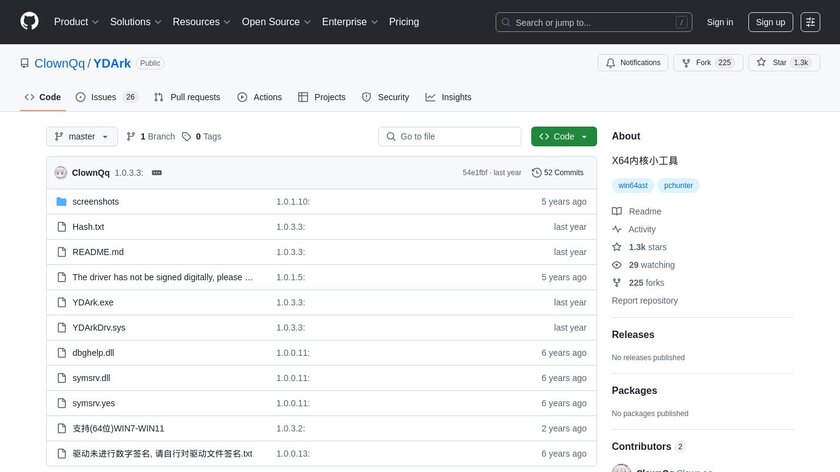YDArk Landing Page