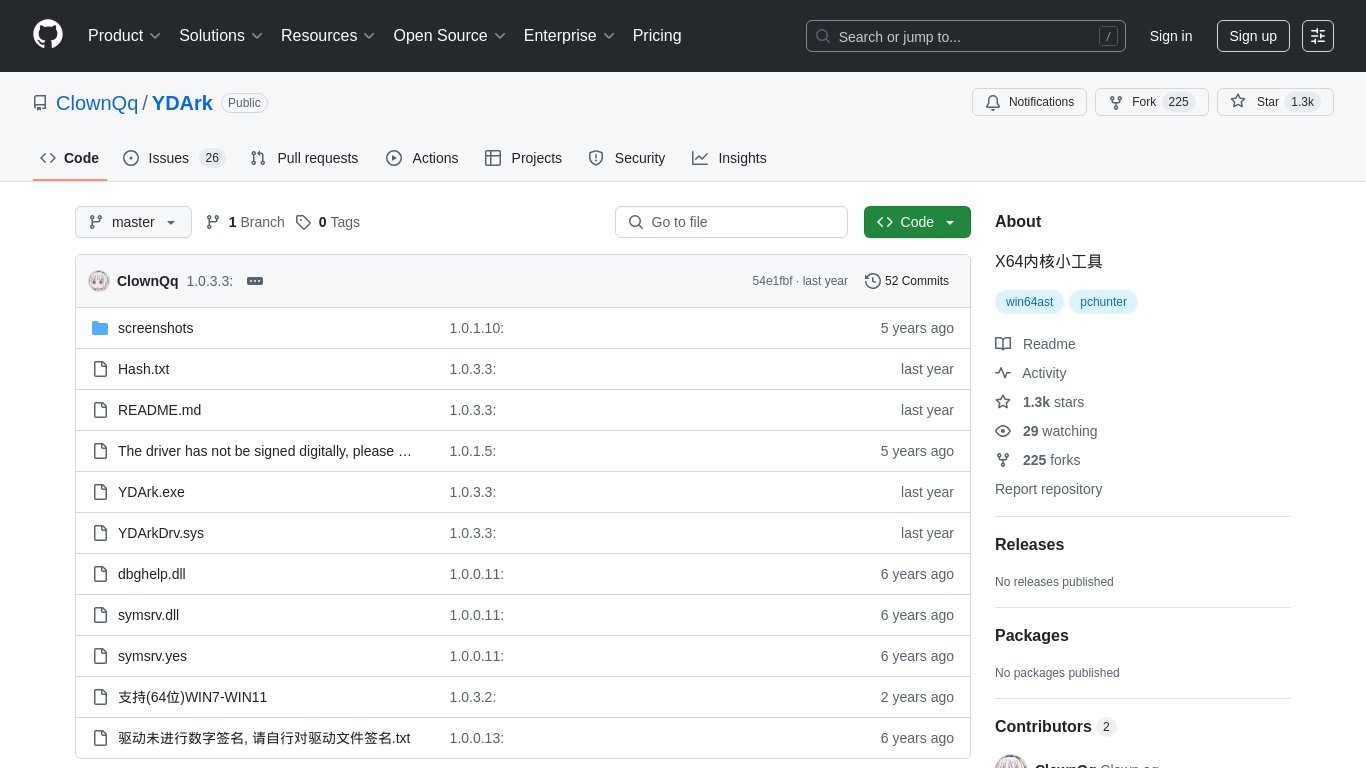 YDArk Landing page