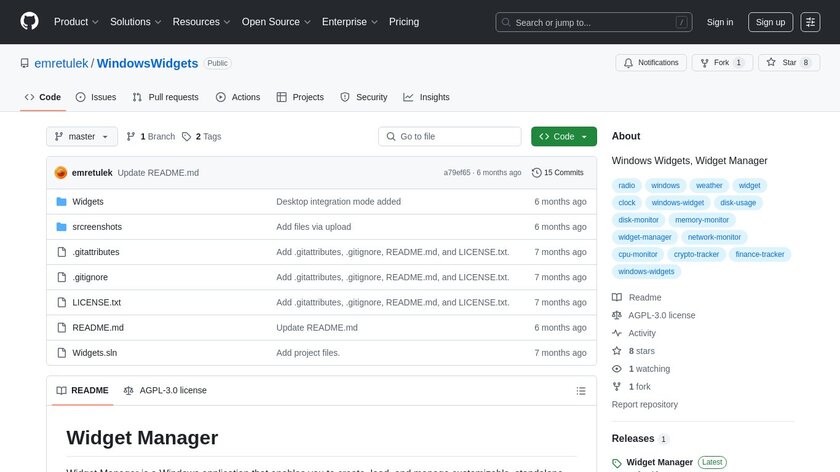 WindowsWidgets Landing Page