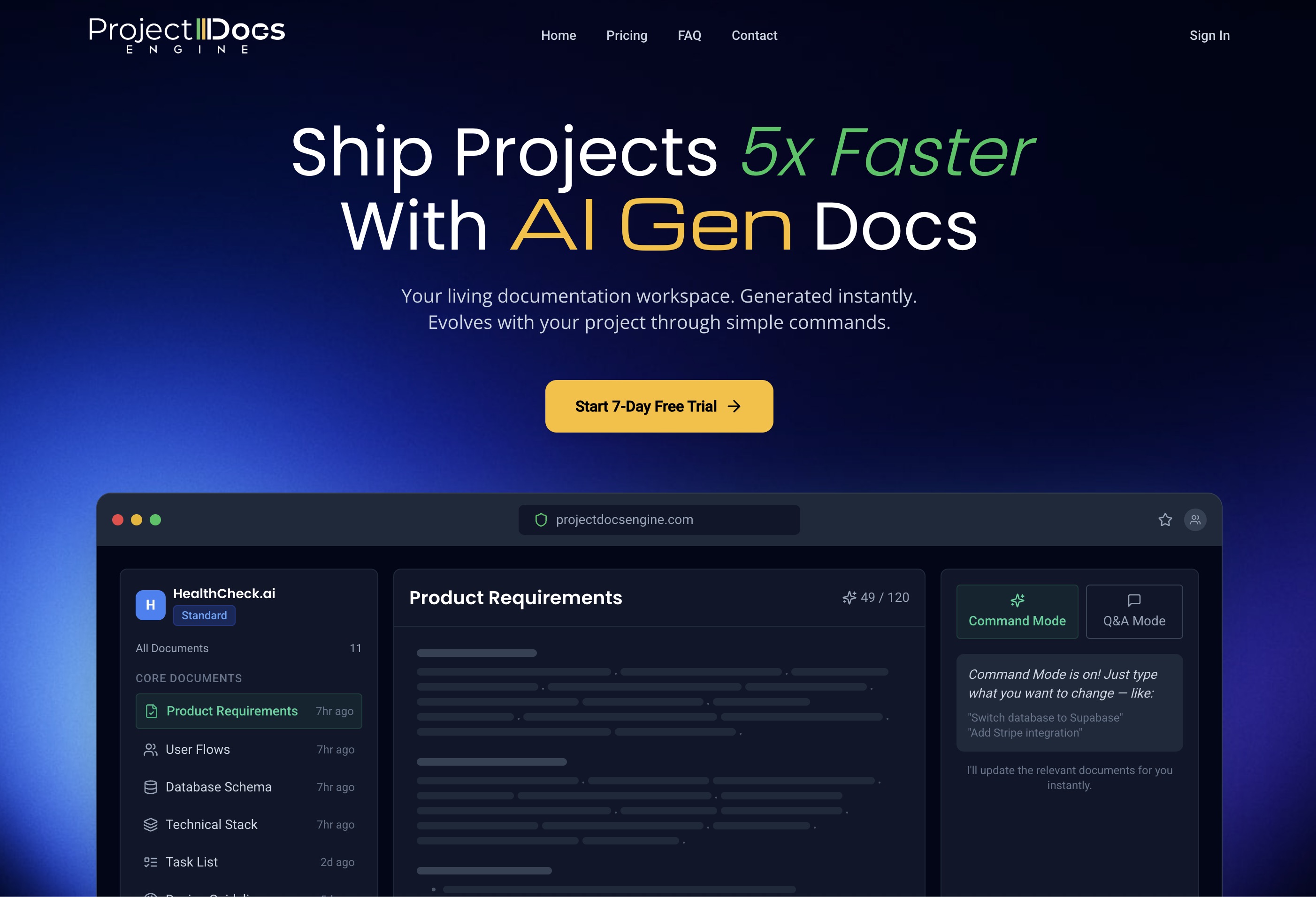 ProjectDocsEngine HomePage