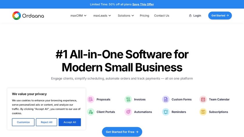 Ordaana Landing Page