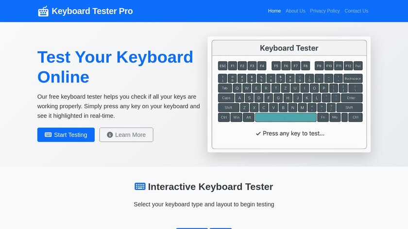 Keyboard Tester Pro Landing Page