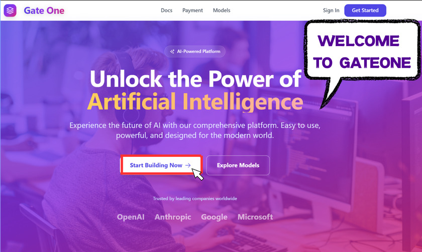 GateOne.ai Landing Page