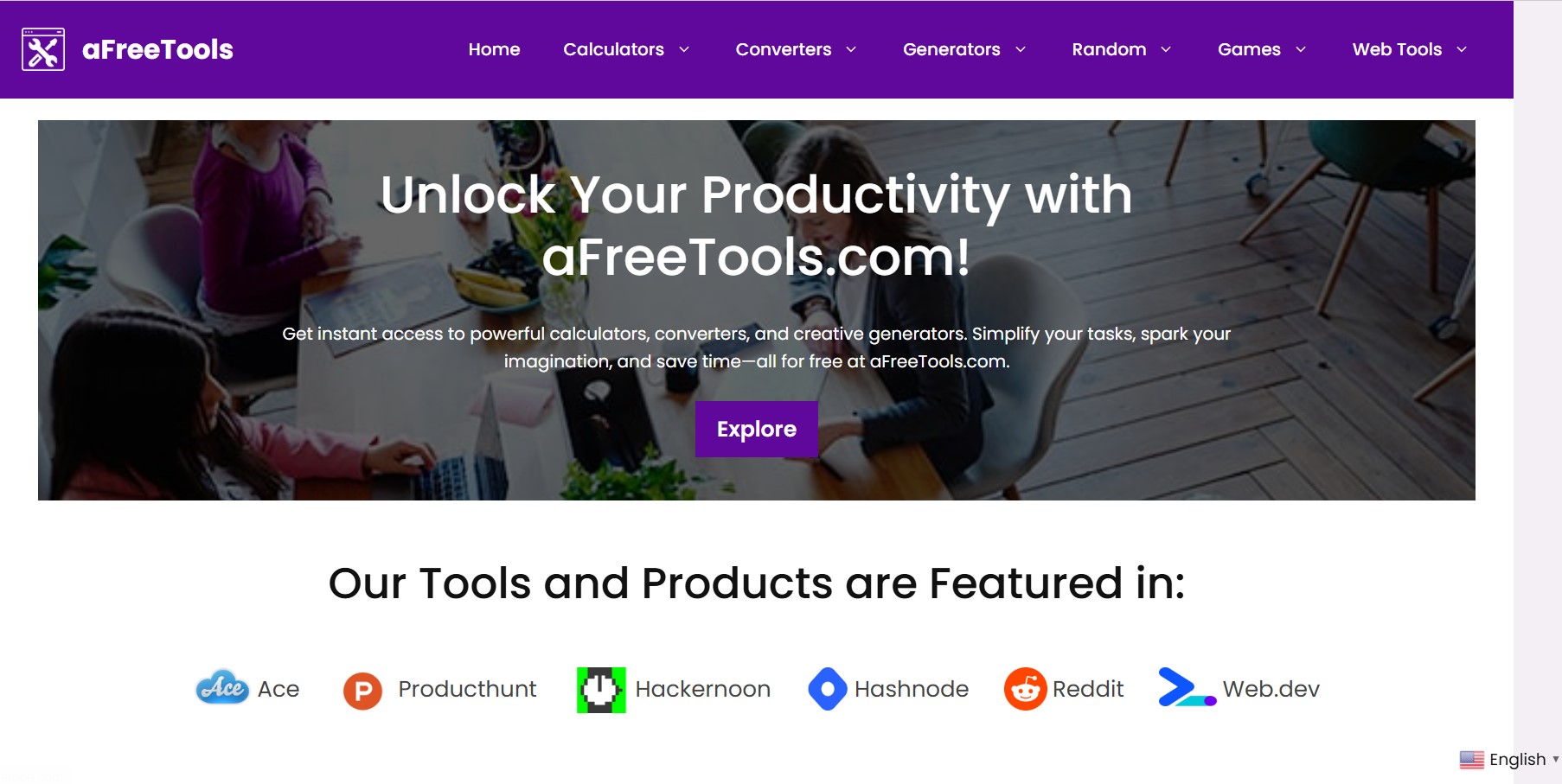 aFreeTools Homepage