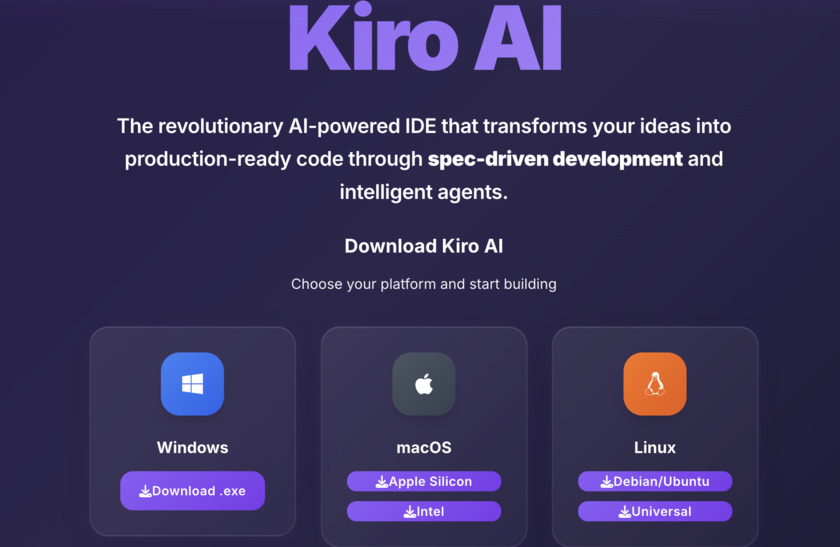 kiroAI.AI Landing Page