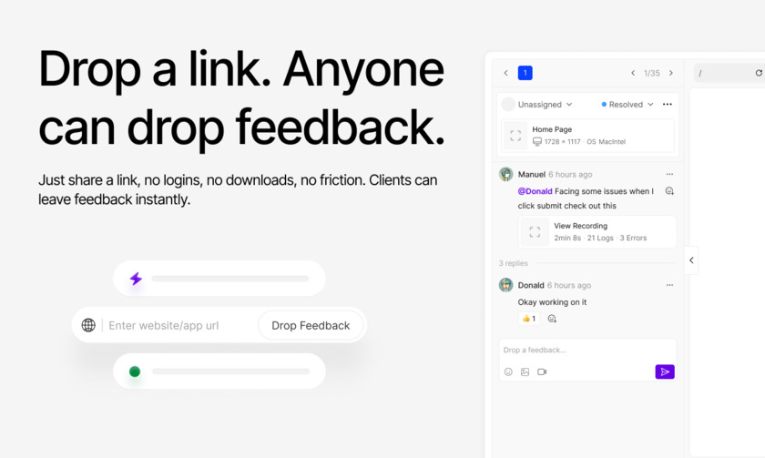 Markdrop Landing Page