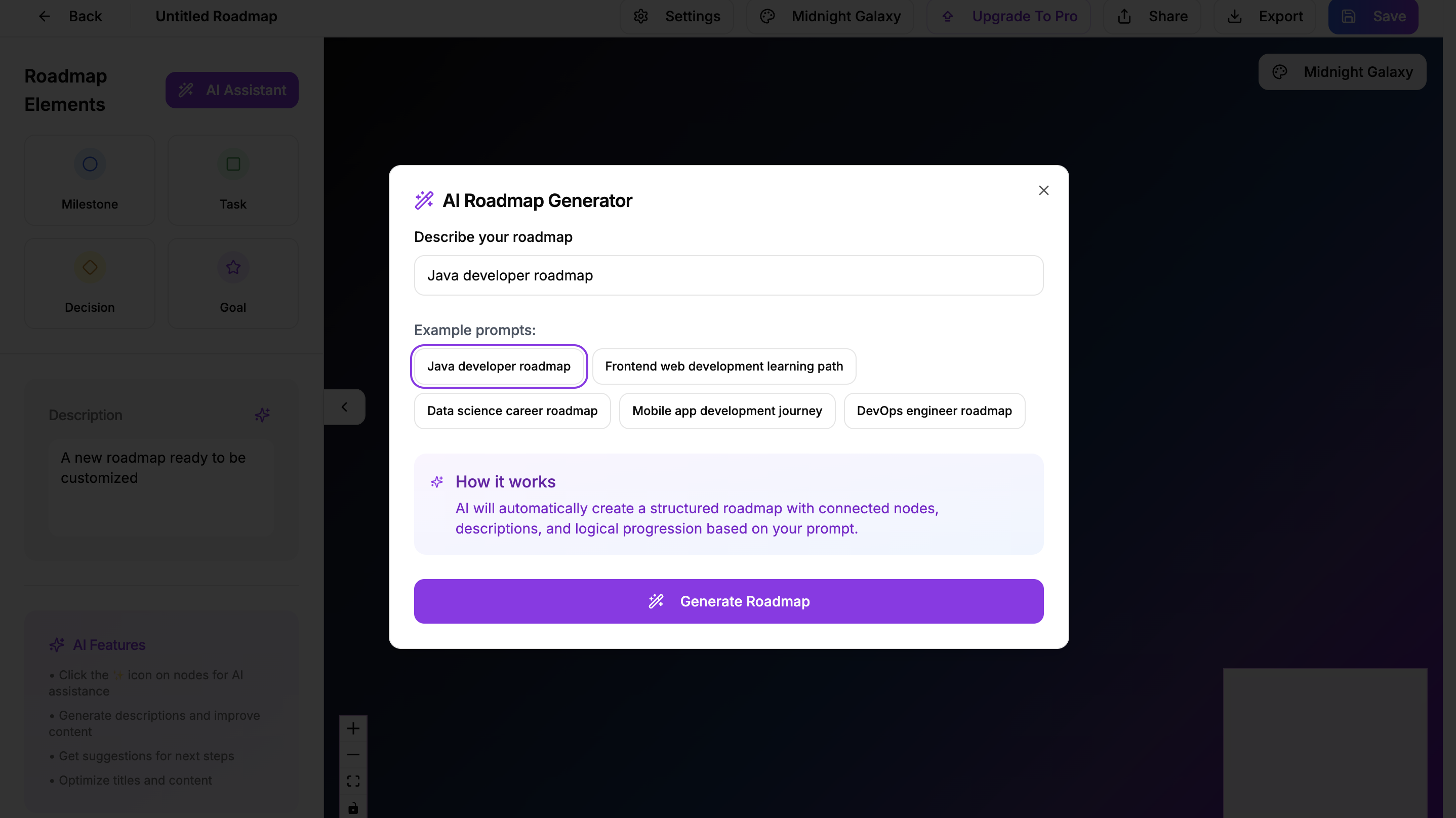 Roadmap Creator 
