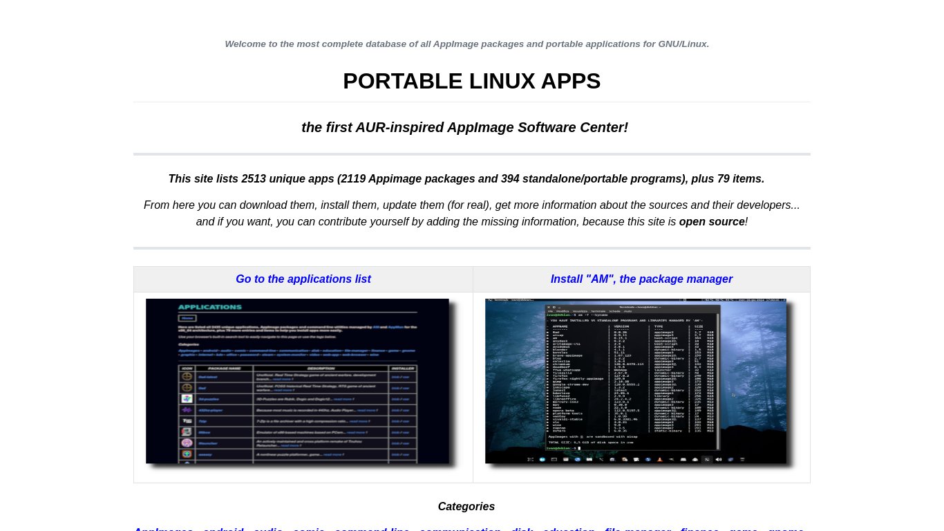 AM Landing page