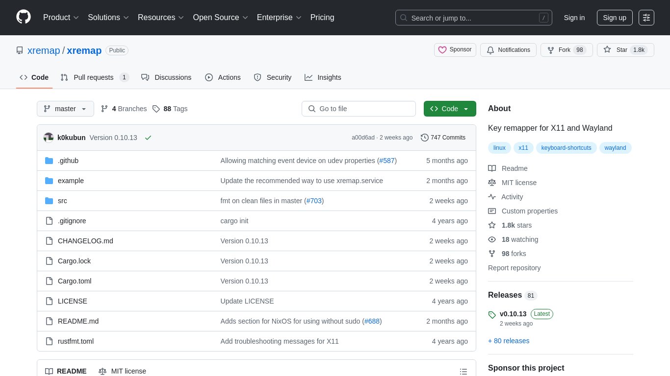 xremap Landing page
