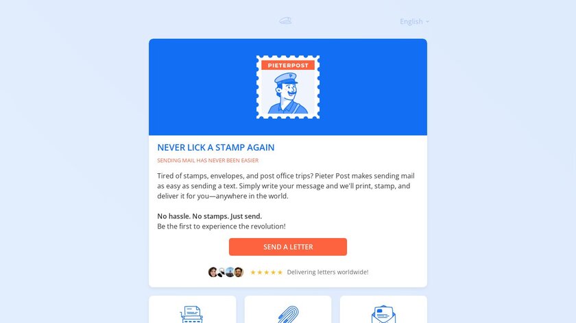 PieterPost Landing Page