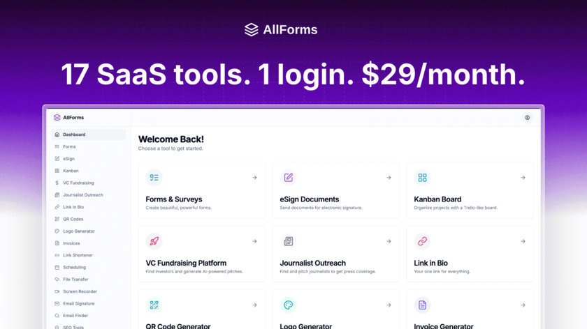 AllForms Landing Page