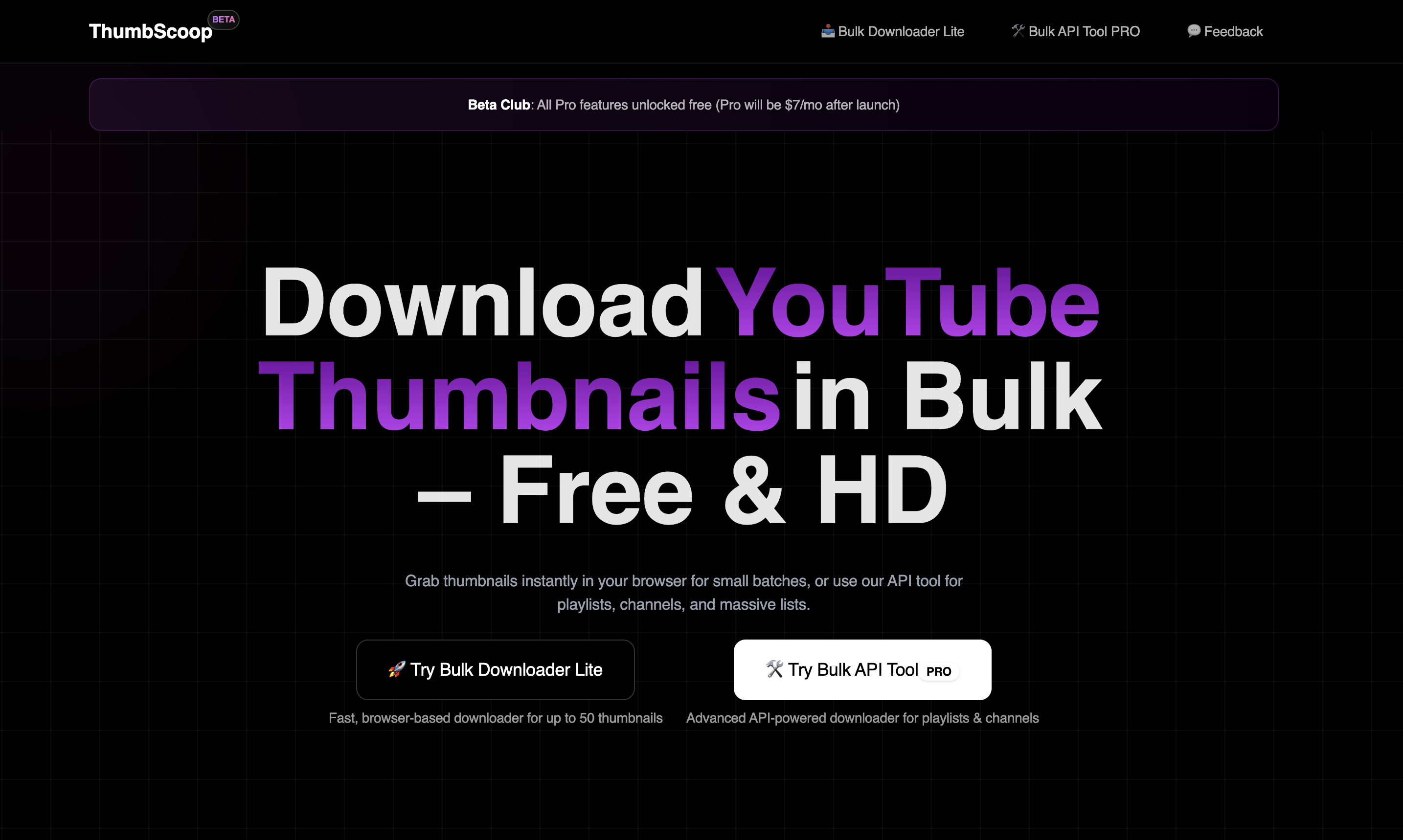 ThumbScoop.dev ThumbScoop Homepage