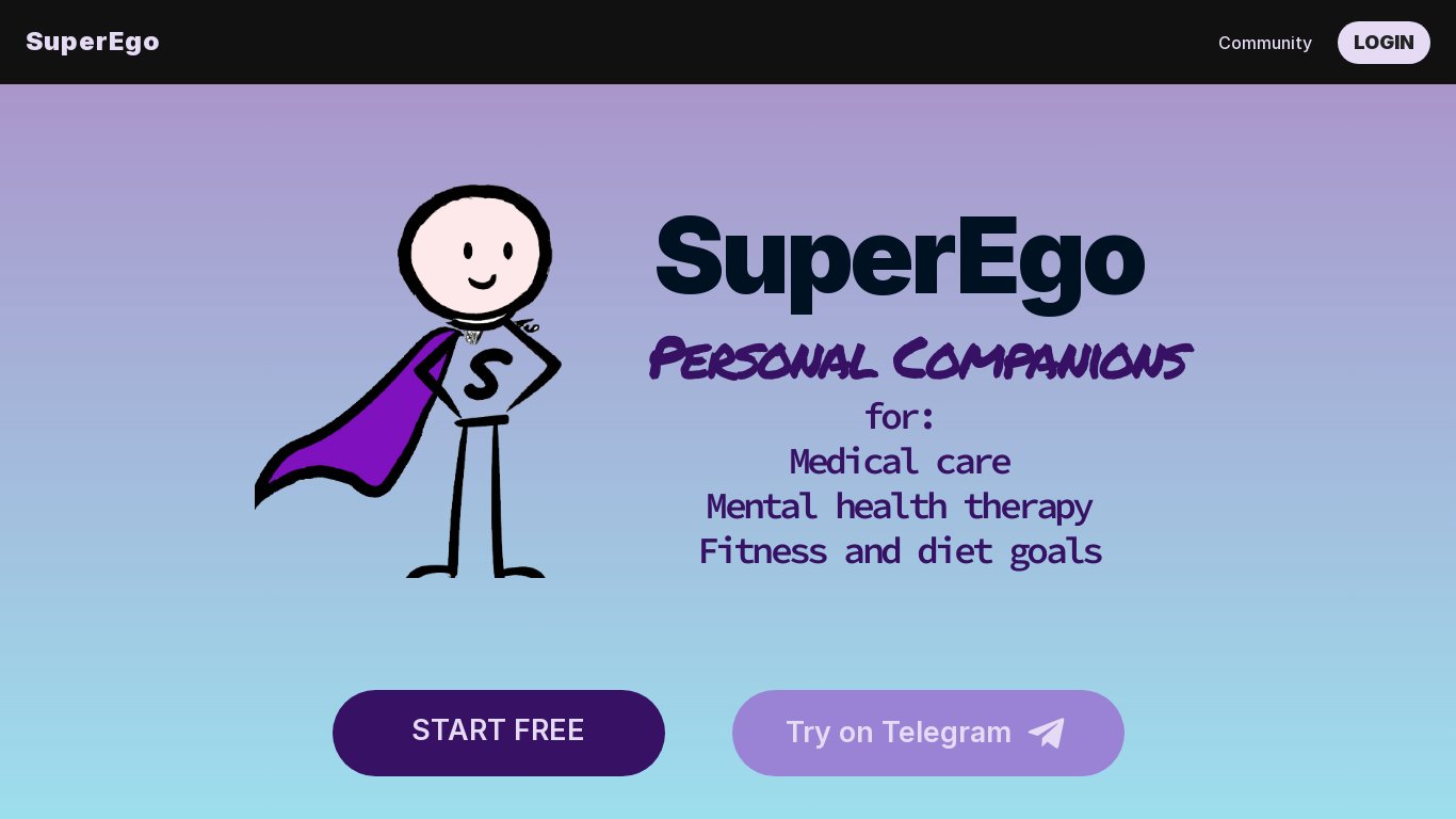 SuperEgo Landing page