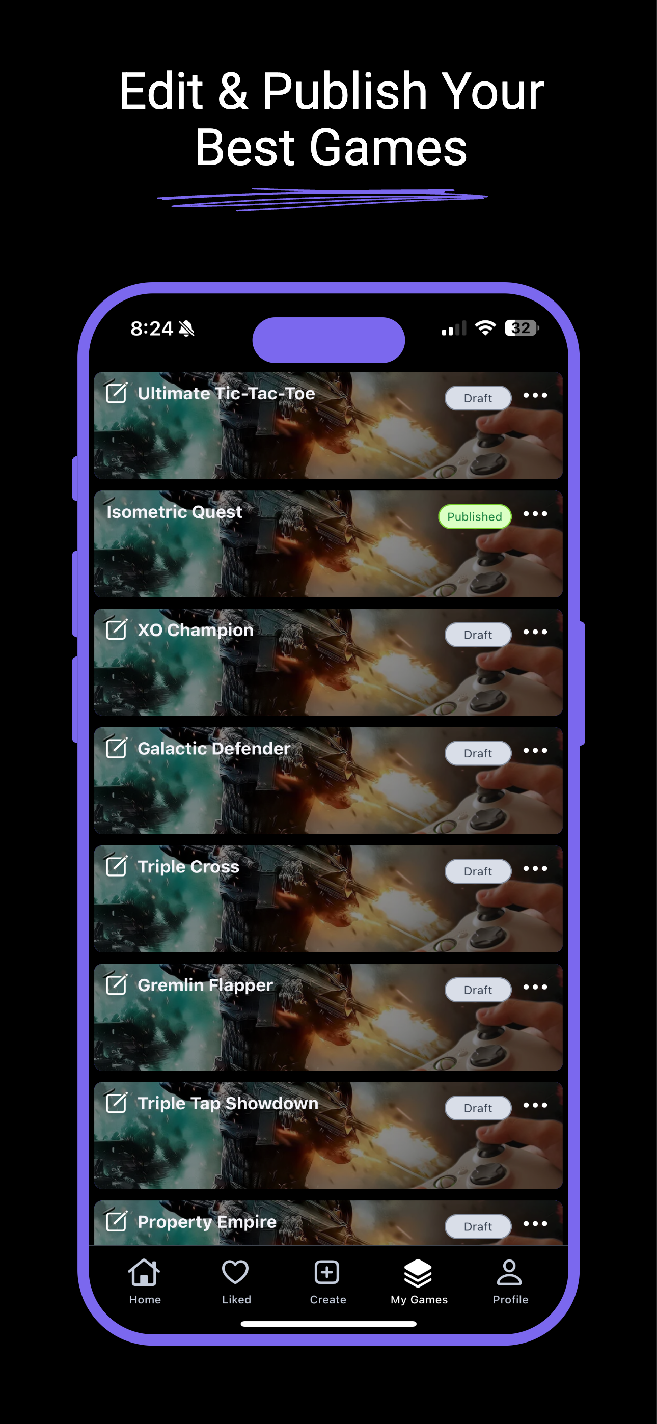 PaletAI Edit & publish your best games