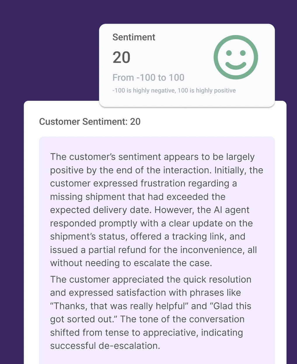 Crescendo.ai Sentiment analysis