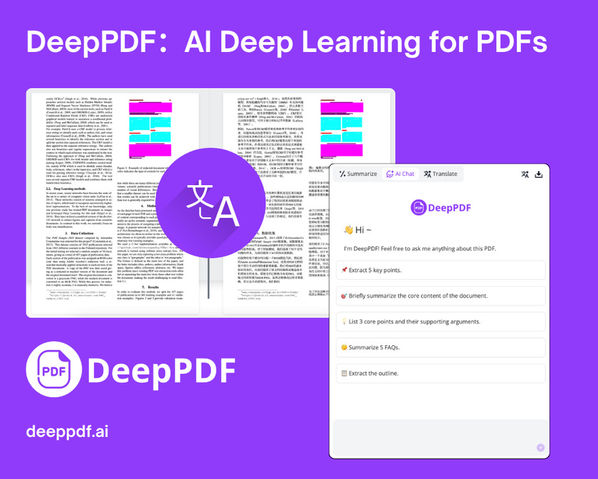 DeepPDF Landing Page