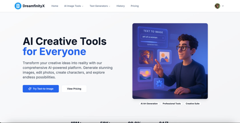 DreamfinityX Landing Page