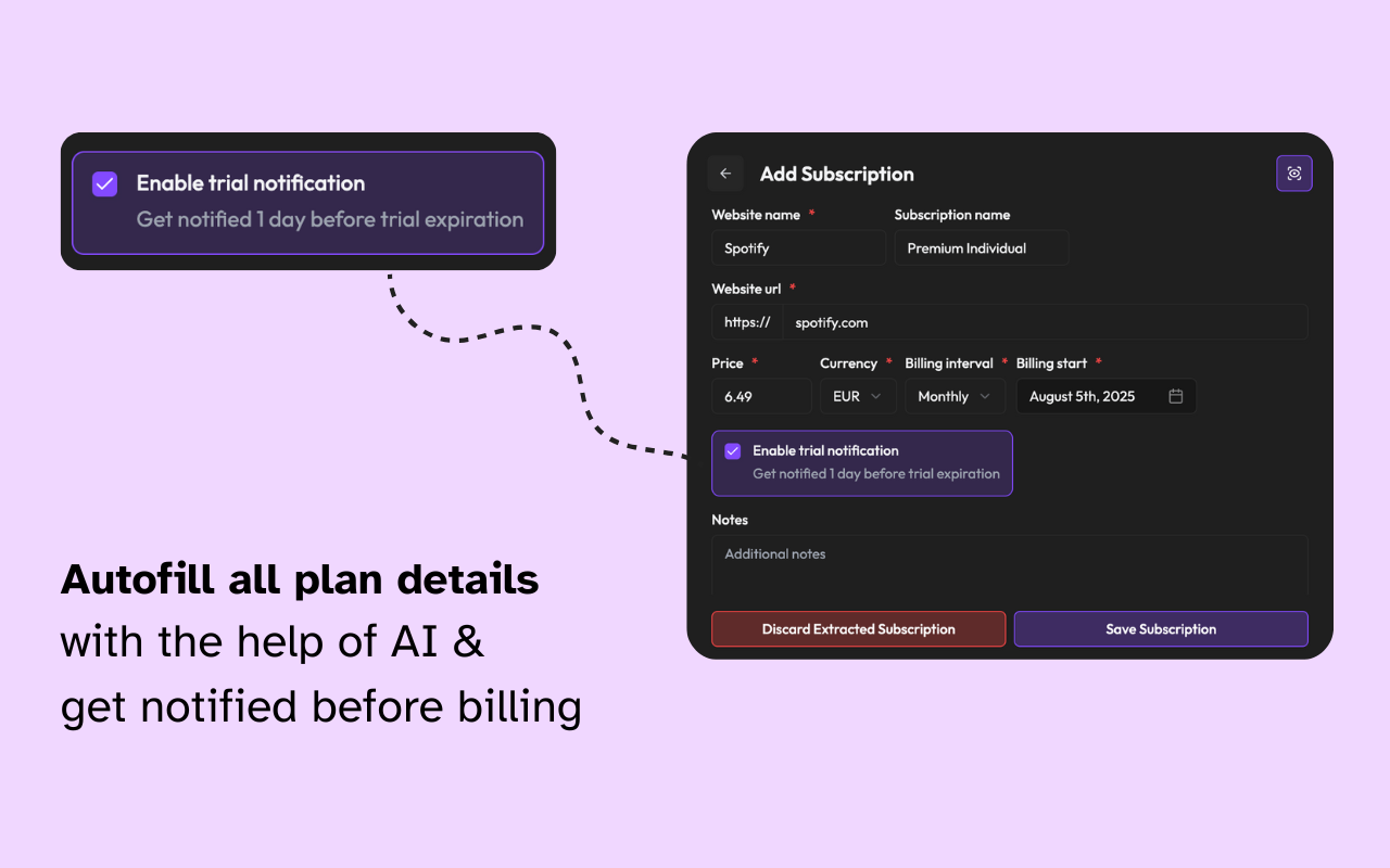 Trialguard App Extract with AI