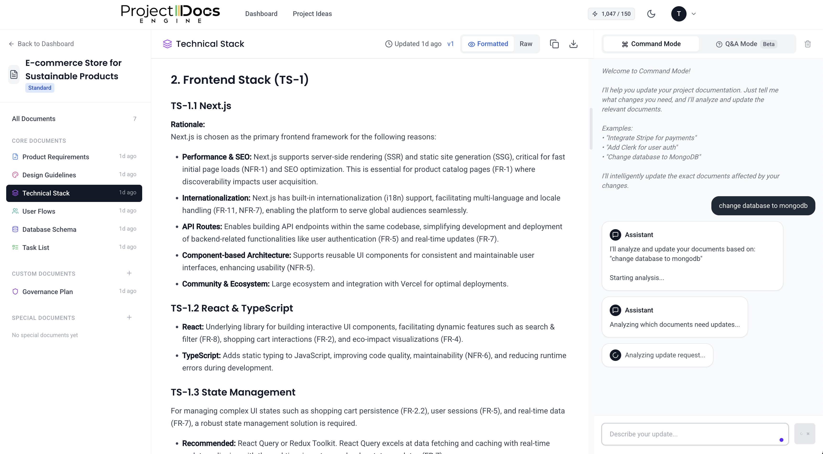 ProjectDocsEngine Project Workspace