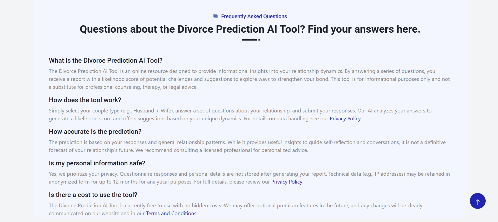 Divorce Prediction Frequently Asked Questions