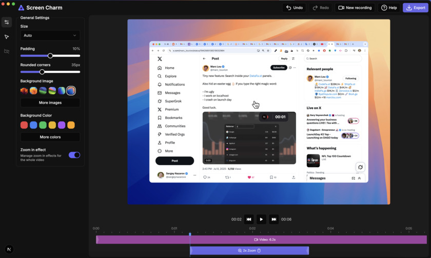 Screen Charm Landing Page